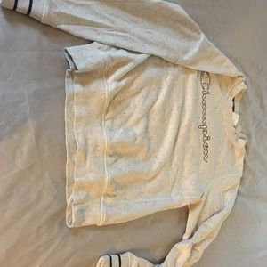 White heathered champion sweater
